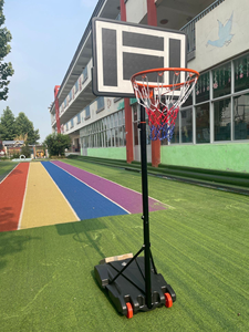 Support de basketball multifonctionnel intérieur/extérieur avec panneau arrière et <span class=keywords><strong>filet</strong></span> en PE amovibles pour adultes et enfants, idéal pour l'entraînement à domicile - Product Image 3