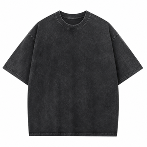Camiseta Unisex de Cuello Redondo, Estilo Vintage, Lavada, Lisa, de Algodón, 11 Colores, 100% Algodón, 235GSM, Talla Grande, Estilo Urbano, Tallas <span class=keywords><strong>S</strong></span>-5XL - Product Image 1