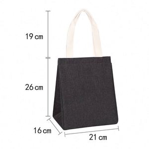 Portable Thickened Plaid <b>Lunch</b> <b>Box</b> <b>Bag</b> Office Worker Student Party Fresh-Keeping Insulation Promotional Tote <b>Bags</b> - Product Image 3