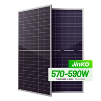 Dernière technologie Jinko Panneau solaire bifacial Tiger Neo Panneaux photovoltaïques JKM585N-72HL4-BDV à double verre de 585 watts