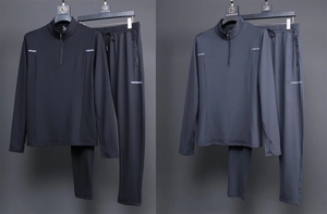 Felpe personalizzate da uomo Quater con Zip <span class=keywords><strong>in</strong></span> <span class=keywords><strong>poliestere</strong></span> <span class=keywords><strong>felpa</strong></span> tuta riflettente Set di tute sportive da corsa per allenamento - Product Image 6