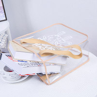 Sac à main d'été en PU transparent style jeune, grand format, anti-adhérent, pour femme, à porter à l'épaule, idéal pour la plage