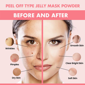 Çin Organik Vegan Kolajen Jöle Maske Tozu Doğal Beyazlatıcı Nemlendirici Özel Etiketli Yüz Maskesi - Product Image 2