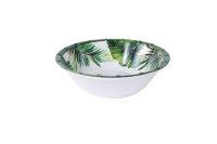 Collection de vaisselle en mélamine sans BPA au toucher bambou – Assiette et bol à bord bambou