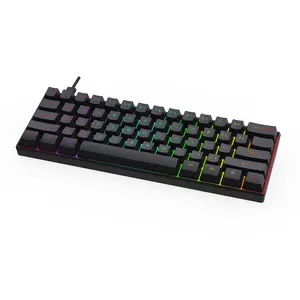 Hoge Kwaliteit De Beste Rgb Pc Mechanische Gaming Toetsenbord 60% Mechanische 68 Toetsen Gaming Toetsenbord