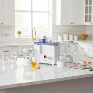 Mixeur alimentaire professionnel compact à faible consommation d'énergie, pour usage commercial et domestique, lames en acier inoxydable, 2 vitesses, pot en verre HF-176 - Product Image 6