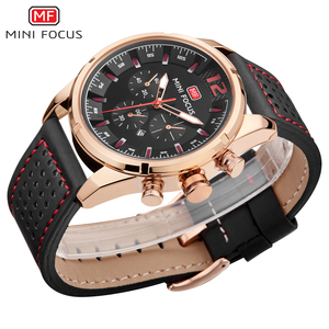 Zakol — montre à Quartz MINI FOCUS pour hommes, multi-fonction, bracelet en cuir marin, calendrier, 3 cadrans, <span class=keywords><strong>6</strong></span> mains, référence mf05g - Product Image 6