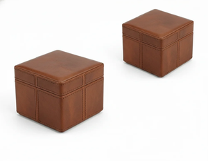 Boîte à montres en cuir - Luxe, classique, moderne, avec fermeture supérieure, durable, portable, légère, à compartiment unique pour le rangement des montres - Product Image 5