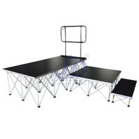 Structure de scène modulaire portable en alliage d'aluminium, plateforme pliable rectangulaire à connexion par goupilles pour événements et concerts