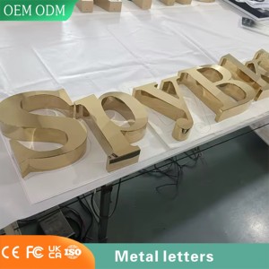 <span class=keywords><strong>Lettres</strong></span> 3D en acier inoxydable brillant personnalisées, symboles non lumineux en acier inoxydable pour bureau, entreprise, hôpital - Vente chaude - Product Image 5