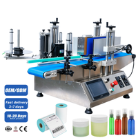 Machine d'étiquetage automatique de table pour flacons de peptides, pots et bidons ronds en plastique ou en métal de 2 ml