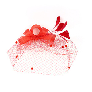 MIO Tea Party Fascinators Chapeau Kentucky Derby Chapeaux Vintage À La Main Voile Épingles À Cheveux Accessoires De Cheveux Plume Arc Pince À Cheveux De Mariée - Product Image 5