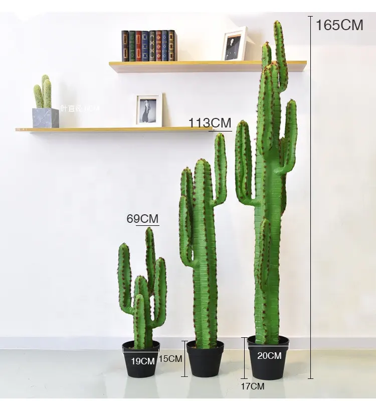 A-3059 165CM Large Artificial Cactus植物Potted Bonsai For Nordic Style
