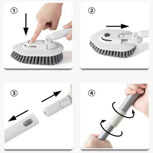 Vente en gros de balais de salle de bain à long <span class=keywords><strong>manche</strong></span> pour baignoire et carrelage, brosse de nettoyage à récurer - Product Image 5
