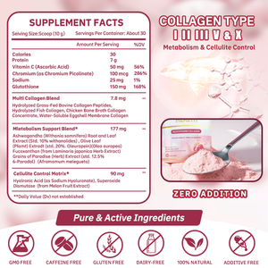 Poudre multi-collagène BASE pour blanchir la peau et éclaircir les cheveux, la croissance des ongles, les articulations et la santé des os-Supplément pour adultes - Product Image 3