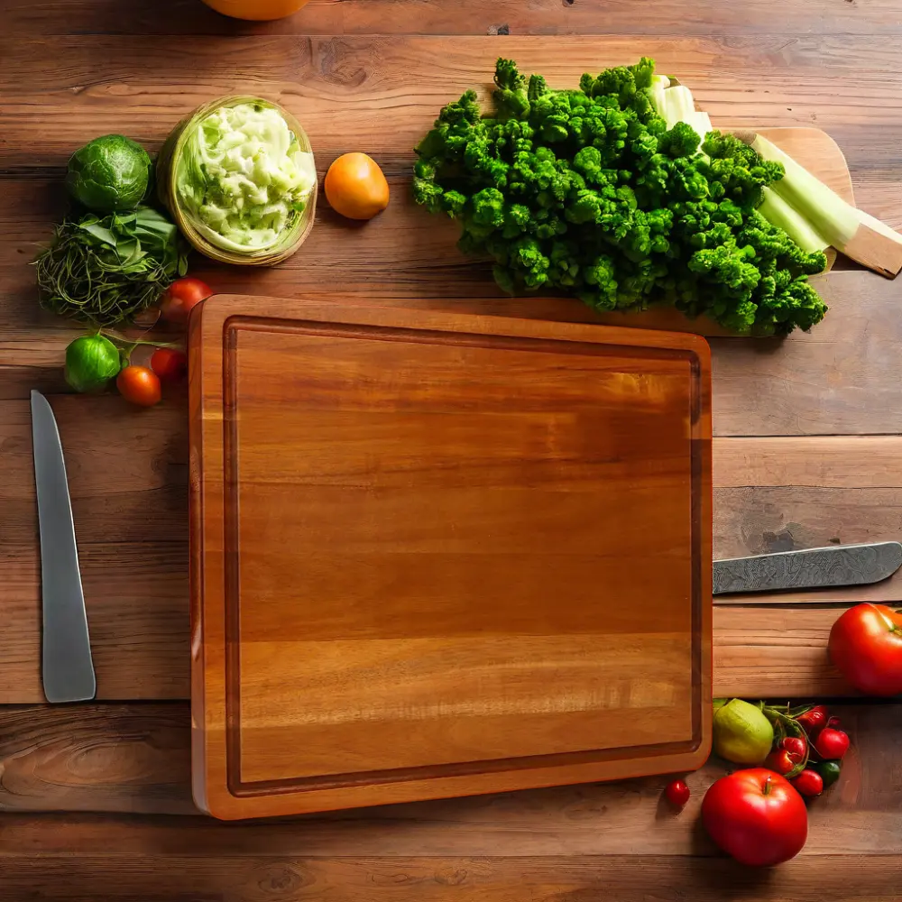 रसोई में उपयोग के लिए बांस के ब्लॉक लकड़ी का कटिंग बोर्ड