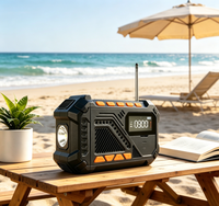 Solar-Handkurbel-Notfallradio AM/FM-Empfänger Wiederaufladbare Batterie USB-Betrieben SOS-Taschenlampe für Outdoor- und Wetterberichts-Einsatz