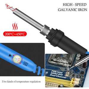 Kit de <span class=keywords><strong>fer</strong></span> à <span class=keywords><strong>souder</strong></span> électronique avec température réglable 60W 110V, offre spéciale - Product Image 6