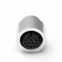 Connecteur étanche M12 à code A, 12 broches, IP67, moulé avec câble, 30V 1.5A