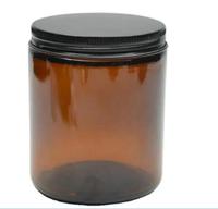 1oz 2oz 3oz 4oz Leere Runde Lebensmittelbehälter mit Kindersicheren Metall-Aluminiumdeckeln Bernsteinfarbene Glasgläser für Snacks Olivenöl