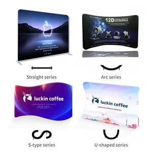 Support de bannière rétractable portable grand écran personnalisé pour publicité, avec fonctionnalité de drapeau en tissu - Product Image 3