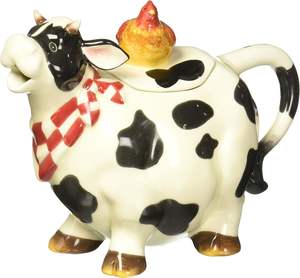 Tetera de Cerámica con Diseño de Vaca de Granja, Linda Tetera para Beber - Product Image 3