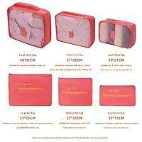 6 cubes de rangement pour bagages de voyage, sacs organisateurs de compression avec poignée pour valise, vêtements et chaussures