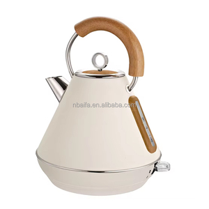 Aifa 304 Stainless Steel Tea <strong>Kettle</strong> Retro Electric Hot Water Boiler Wood Grain Black Electric <strong>Pyramid</strong> <strong>Kettle</strong> - Product Image 3