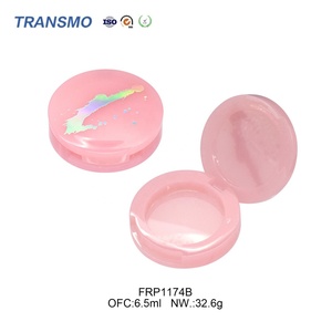 Envase de Rubor en Crema Rosa PET Vacío, Logotipo Personalizado, Envase de Rubor de 6.5g, Mini Envase de Rubor PET - Product Image 1