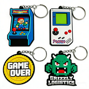 Porte-clés en PVC souple imprimé en offset 2D, motif personnalisé, pendentif en caoutchouc, breloque pour sac d'école, cadeau d'anniversaire - Product Image 4