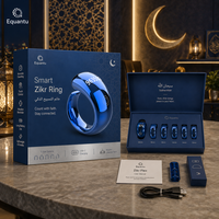 Anillo Inteligente Musulmán con Contador de Zikir, Alarma, Alertas de Oración, Resistente al Agua IPX-5, Pantalla LED, Carga Tipo-C, Batería de 5-10 Días