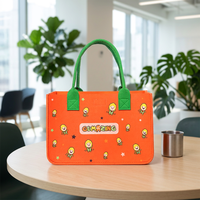 Sac de rangement en feutre pliable et réutilisable, couleur unie, écologique, personnalisable, grande capacité, design tendance pour la maison