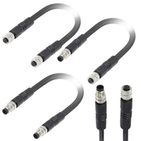 Connecteur étanche M5 à faible MOQ, IP67, 2/4 broches, blindé, mâle/femelle, pour applications automobiles/marines