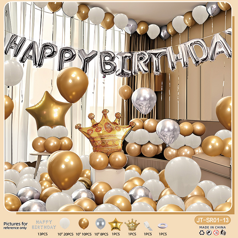 Juego de coronas doradas y plateadas Jt-sr01-13 - Empaque en tarjeta de papel - Dispensador