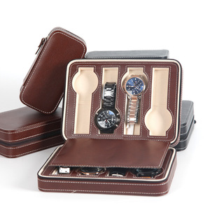 Boîte à montre en cuir PU faite à la main, boîte de haute qualité pour montre, vente chaude, boîtes à montres de luxe pour hommes - Product Image 4