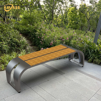 KAVASS 1.5m Utilisé Commercial Metal Park Bois Moden Outdoor Design Garden Tree Round Bench Chair à vendre