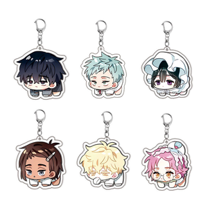 6 Desgs Anime Game Alien Dance Sua Mizi Till Porte-clés pendentif double face en acrylique pour décoration de sac à dos - Product Image 1