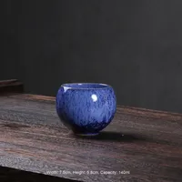 Ensemble de tasses à thé Kung Fu changées au four de style japonais petite tasse principale en céramique avec bol en porcelaine à dégustation unique d'oeuf de dragon
