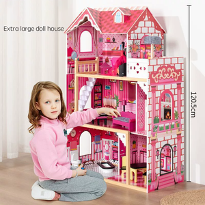 <span class=keywords><strong>Maison</strong></span> <span class=keywords><strong>de</strong></span> poupée multifonctionnelle en bois à LED 3 niveaux <span class=keywords><strong>de</strong></span> jeu Accessoires <span class=keywords><strong>de</strong></span> meubles pour poupée 27 cm Villa <span class=keywords><strong>Maison</strong></span> <span class=keywords><strong>de</strong></span> poupée Chambre d'enfant Chambre à coucher - Product Image 2