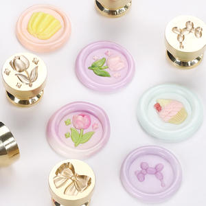 Mini tampons à cire de la série Relief mignons de 1,5 cm, motifs têtes de légumes, fruits, plantes et animaux, pour la décoration de journaux - Product Image 4