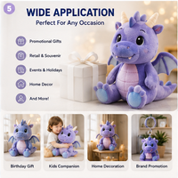 OEM ODM Personnalisé Vente en Gros Mini Petits Jouets en Peluche Magnifiques Animaux en Peluche Brodés Dinosaures et Dragons Poupées