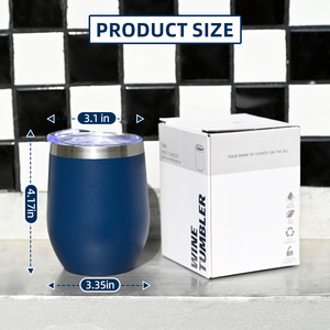 12oz Leak Proof Wine Tumbler Double Wall Vacuum <b>Insulated</b> Stainless Steel Egg <b>Cup</b> for Picnic Outdoor - Product Image 3