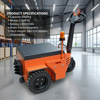 Nouveau déplaceur de remorques électrique 6 tonnes (6000 kg) robuste avec moteur AC 2,2 kW, frein électromagnétique et rotation à 360°