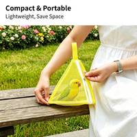 Sac de transport triangulaire en maille pour perroquet, sac de promenade léger et respirant pour oiseaux