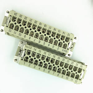 Connettore Rettangolare DIN HE-024-<span class=keywords><strong>M</strong></span> a 24 Pin per Automazione di Stampi, Uso Industriale Pesante per Canali Caldi - Product Image 1