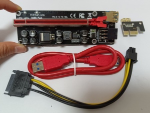 การ์ดอะแดปเตอร์ PCIe สำหรับ USB3.0ไรเซอร์009S <span class=keywords><strong>PLUS</strong></span> ชิปของแท้ใหม่1X ตัวขยาย16X ชิ้นส่วนอิเล็กทรอนิกส์ - Product Image 3