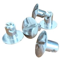 Nouveau fermoir Dzus 7/16" .600" en aluminium argenté avec tête de 1'' et verrouillage à 1/4 de tour, marque Foracing, pour pièces de voitures de course