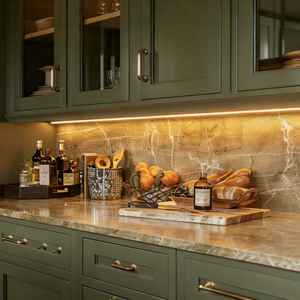 Gabinetes de Cocina Completos BALOM Personalizados, Modernos, de Lujo, Verde Oliva Intenso, Minimalistas, Retro, al Mejor Precio - Product Image 1