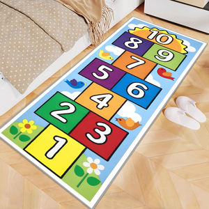 Alfombra de Juego Hopscotch para Niños, Alfombra de Juego para el Suelo, Alfombra de Juego para Gatear y Saltar, Alfombra de Aprendizaje de Números para Niños - Product Image 1