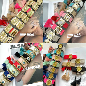 CH-LHN1609 joli plaqué or jésus charme tissu tissage collier couleur jésus pendentif collier mode femmes chaîne collier - Product Image 3